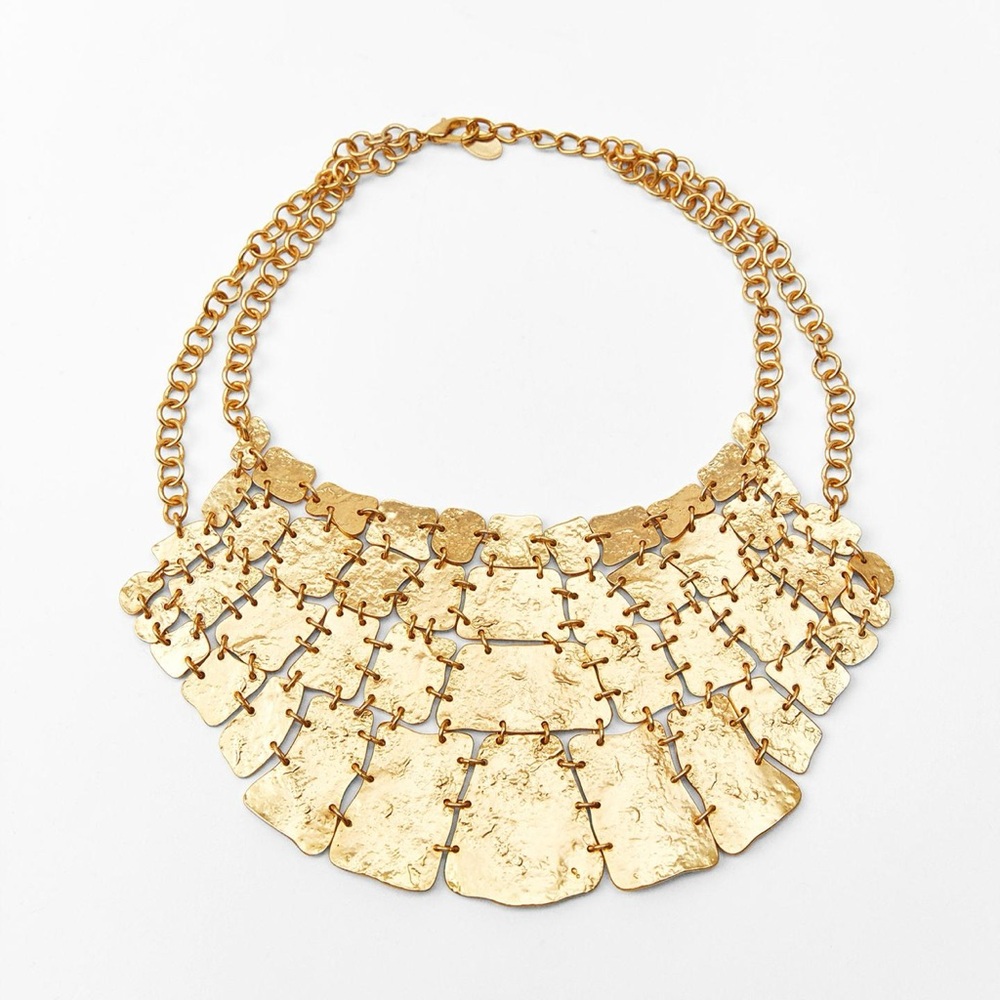 Zara Elegant Gold Statement Necklace